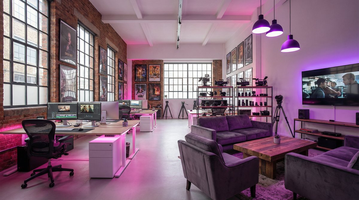 国产视频影视传媒公司办公室